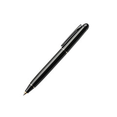 black pen isolated on a transparent background, in a PNG format