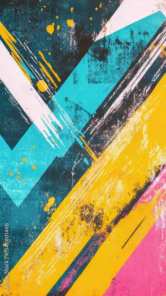 Poster colorful abstract art on a dark background, perfect for use in design and creative projects