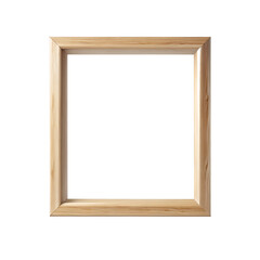 Floating Wooden Canvas Frame Mockup Isolated on Transparent Background