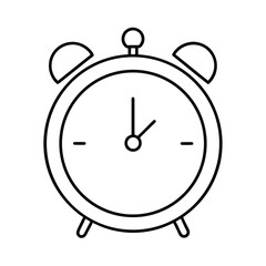Detailed vintage alarm clock vector illustration classic design with red green and yellow accents