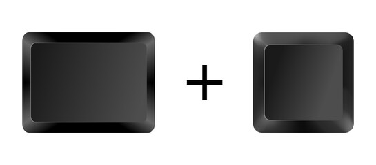 Blank + Blank 3D Keyboard Button