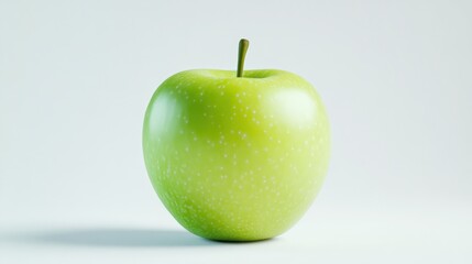 Green apple on a white background