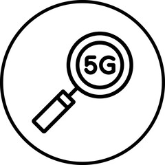 Search 5g single icon vector illustration