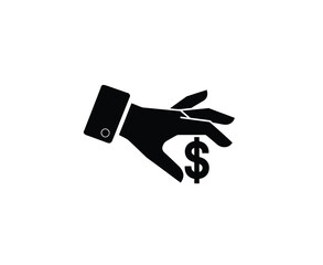 money value icon vector in black color on white background.
