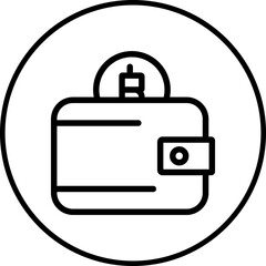 Wallet single icon vector illustration
