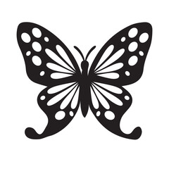 Butterfly silhouette icons. Vector Illustrations.