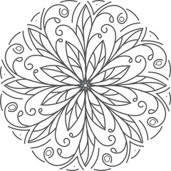 hand drawn ornament Mandala Symmetry. Circular pattern in form of mandala, tattoo, decoration