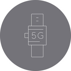 5g watch single icon vector illustration