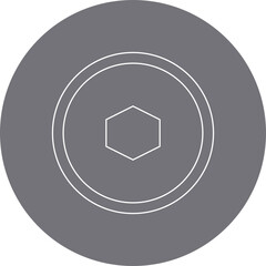 Crypto coin 9 single icon vector illustration