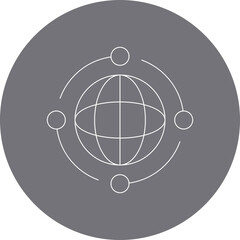 Global single icon vector illustration