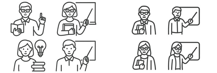 Diverse educators engage in teaching activities with visual aids in a collaborative learning environment