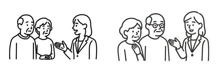 Group of people having a conversation in a casual setting during daytime