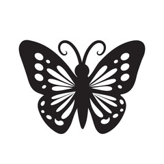 Butterfly silhouette icons. Vector Illustrations.