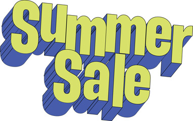 Bright 3D “Summer Sale” Typography for Hot Seasonal Promotions

