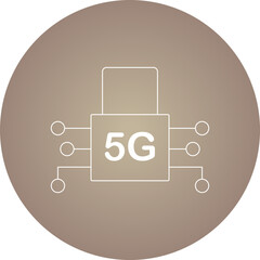 5g network single icon vector illustration