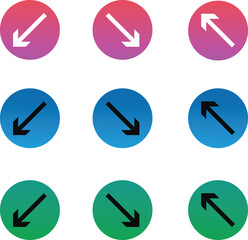 Unique style contact icon set