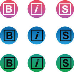 Unique style contact icon set