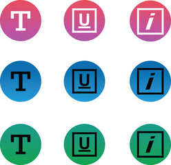 Unique style contact icon set