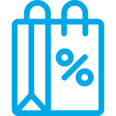 Fototapeta premium Discount bag single icon vector illustration