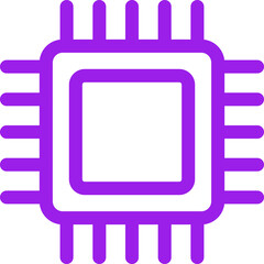 CPU single icon vector illustration
