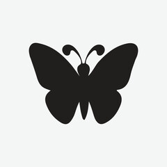 Butterfly silhouette icons. Vector Illustrations.