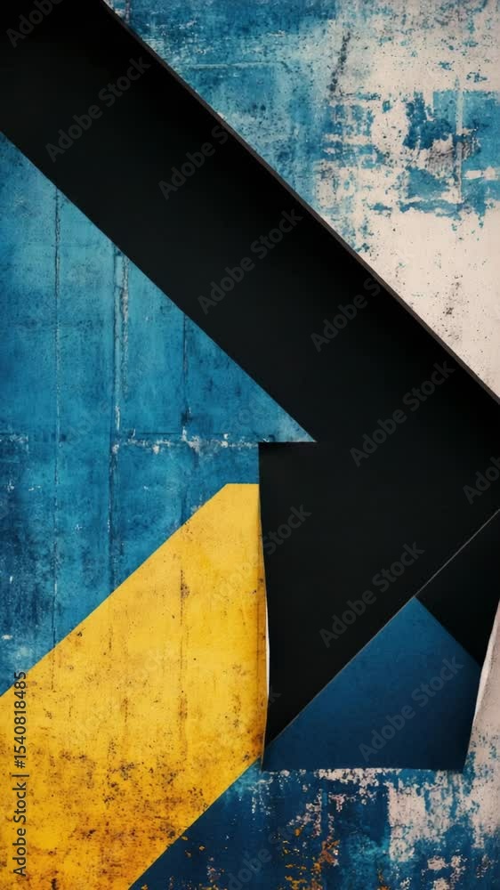 Poster wall with unique diagonal design