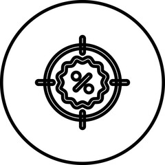 Target discount single icon vector illustration