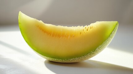 Fresh melon slice in sunlight
