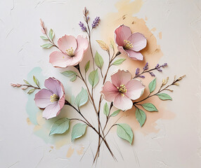 Abstract Floral Background With Flowers