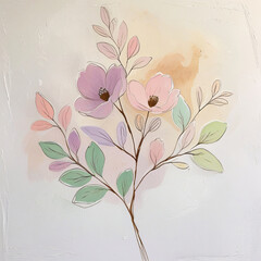 Abstract Floral Background With Flowers