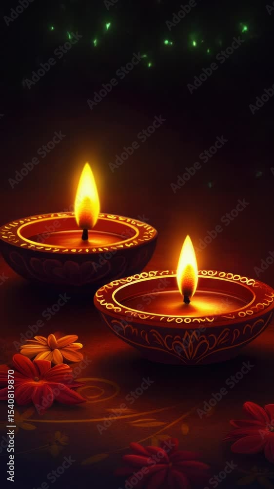 Poster A pair of candles placed on a table with a simple and intimate atmosphere