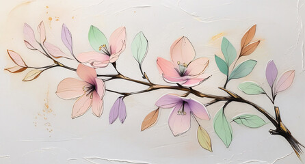 Abstract Floral Background With Flowers