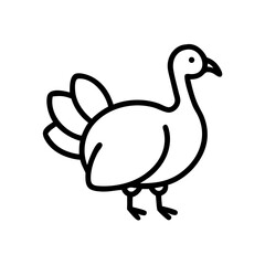 Fototapeta premium Line drawing of a turkey representing Thanksgiving holiday 
