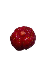 Unique, round strawberry showcases nature's diversity. A perfect example of natural variation in fruit.