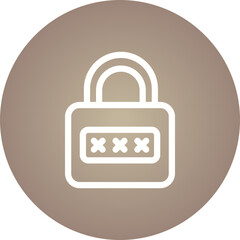 Lock single icon vector illustration
