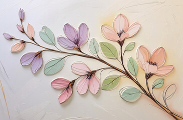 Abstract Floral Background With Flowers