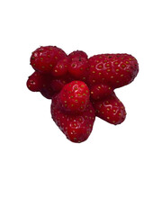 A collection of uniquely deformed strawberries showcases nature's varied beauty. Each berry tells a...