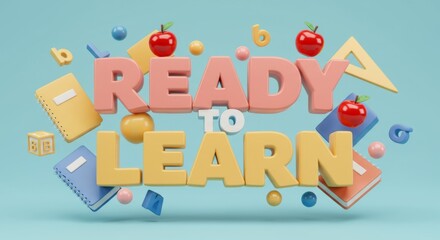 Vibrant back to school concept with books and apples for educational design