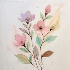 Abstract Floral Background With Flowers