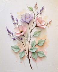 Abstract Floral Background With Flowers