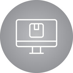 Monitor single icon vector illustration