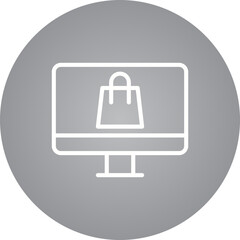 Online shopping single icon vector illustration