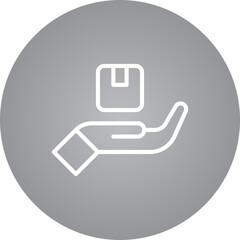 Parcel single icon vector illustration