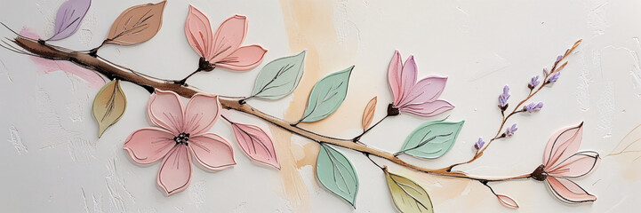 Abstract Floral Background With Flowers