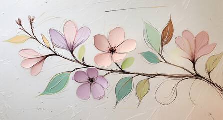Abstract Floral Background With Flowers