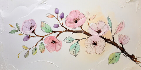 Abstract Floral Background With Flowers