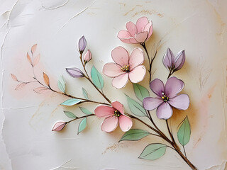 Abstract Floral Background With Flowers