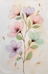 Abstract Floral Background With Flowers