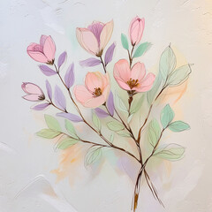 Abstract Floral Background With Flowers