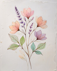 Abstract Floral Background With Flowers